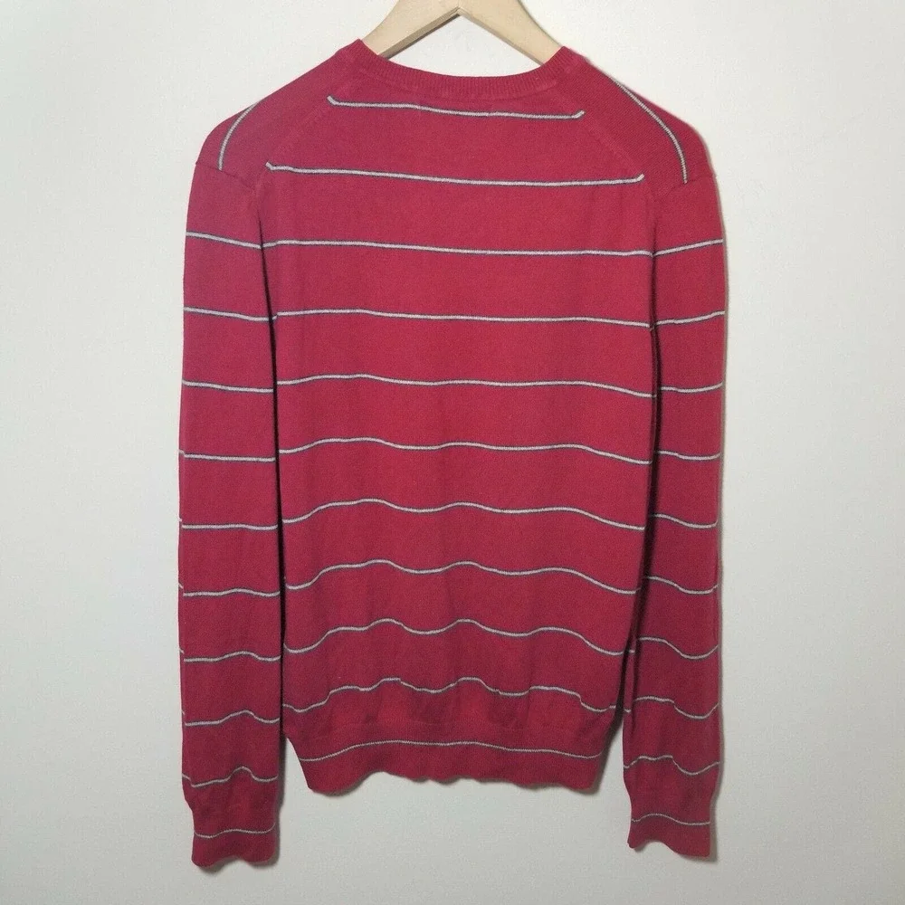 Banana Republic Mens Silk Cashmere Lightweight Striped Sweater Medium‎